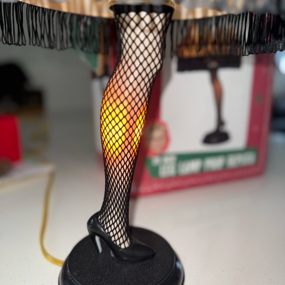 Other - Fishnet Leg Lamp with Black Base